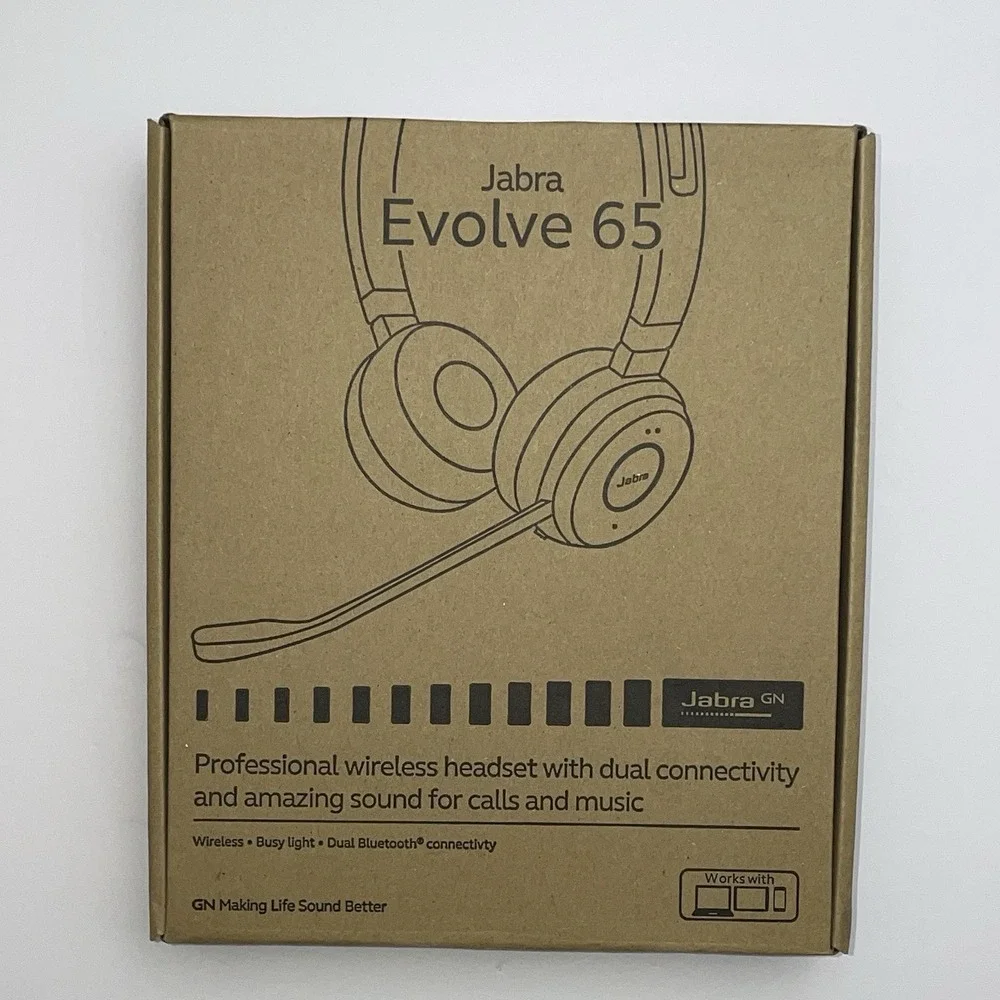 Jabra Evolve 65 MS Stereo Wireless Bluetooth Headset w/ Protective Case HSC018W